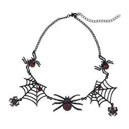 Produktbild: W WIDMANN MILANO Party Fashion 09662 - Halskette Strassspinnen, Schmuck, Halloween, Fasching, Karneval, Mottoparty