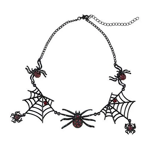Produktbild: W WIDMANN MILANO Party Fashion 09662 - Halskette Strassspinnen, Schmuck, Halloween, Fasching, Karneval, Mottoparty