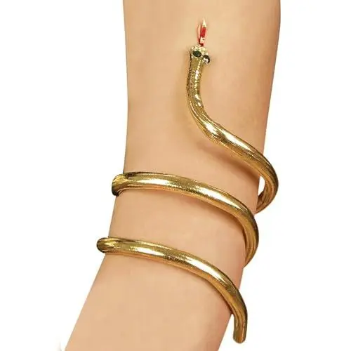 Produktbild: W WIDMANN MILANO Party Fashion 3297Y - Ägyptisches Schlangenarmband, modellierbar, Schmuck, Armreif, griechische Göttin, Motto-Party, Karneval