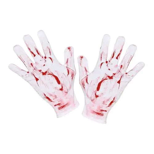 Produktbild: W WIDMANN MILANO Party Fashion 34274 - Blutige Handschuhe, für Erwachsene, Horror-Clown, Killer, Psycho, Karneval, Mottoparty, Halloween