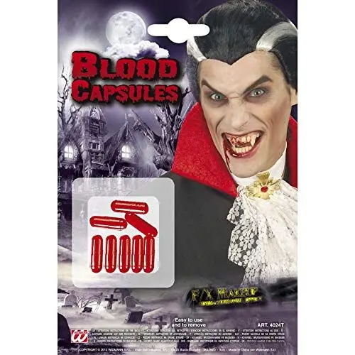 Produktbild: W WIDMANN MILANO Party Fashion 4024T – Blutkapseln 8er, Kunstblut rot, Film-Effekt, Halloween, Karneval, Mottoparty