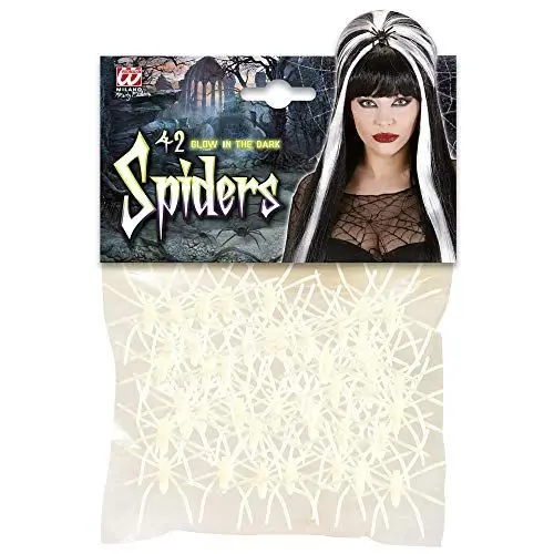 Produktbild: W WIDMANN MILANO Party Fashion 5381F - Fluoreszierende Spinnen, leuchten in der Dunkelheit, Horror, Halloween