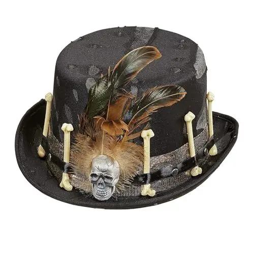 Produktbild: W WIDMANN MILANO Party Fashion 76164 - Voodoo Zylinder, Hut, Kopfbedeckung, Accessoire, Mottoparty, Karneval