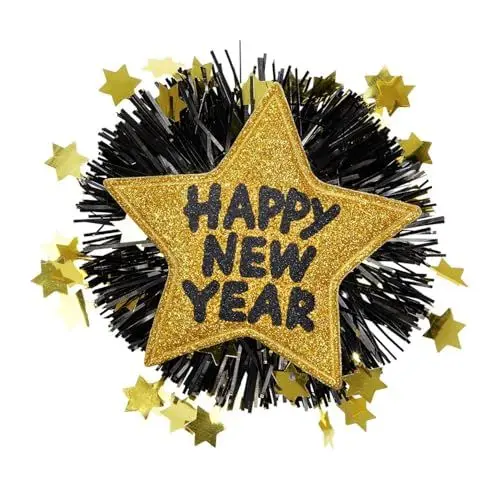 Produktbild: W WIDMANN MILANO Party Fashion 7891G - Brosche Happy new Year, Gold, Anstecker, Stern, Silvester, Neujahr, Kostüm, Accessoire, Mottoparty