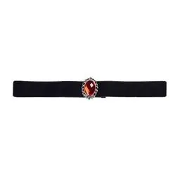 Produktbild: W WIDMANN MILANO Party Fashion 7964R - Samthalsband mit Juwel, Schmuck, Halskette, Vampir, Dark, Gothik, Halloween, Karneval, Mottoparty