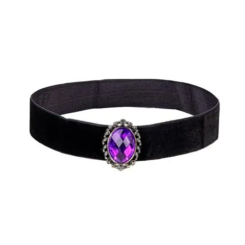 Produktbild: W WIDMANN MILANO Party Fashion 7965V - Samthalsband mit Juwel, Schmuck, Halskette, Vampir, Dark, Gothik, Halloween, Karneval, Mottoparty