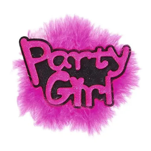 Produktbild: W WIDMANN MILANO Party Fashion 8842Y - Brosche Party Girl, Pink, mit Marabu Federn, Bachelorette Party, Junggesellinnenabschied, JGA, Accessoire, Kostüm, Mottoparty, Karneval