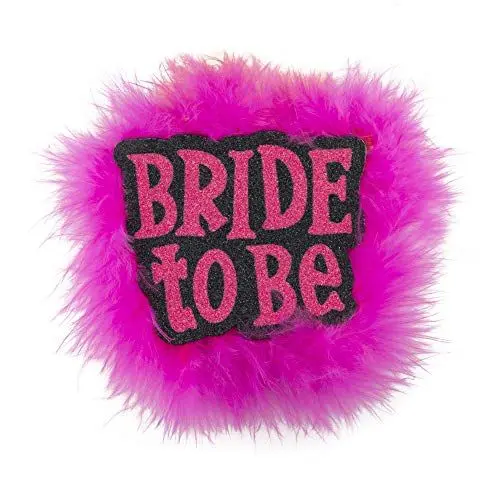 Produktbild: Widmann 8845S - Brosche Bride to Be, Pink/Schwarz, Anstecker, Button, Bachelorette Party, Junggesellinnenabschied, JGA, Accessoire, Kostüm, Mottoparty, Karneval