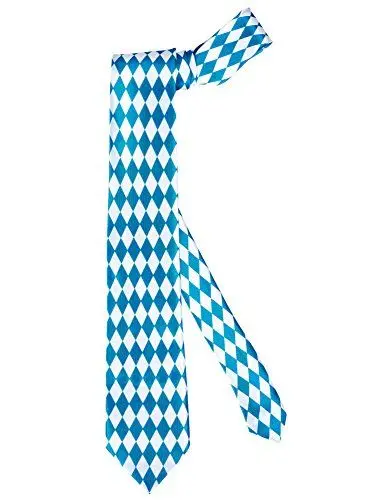 Produktbild: W WIDMANN MILANO Party Fashion 95701 - Krawatte Bayern, Blau/Weiß, Bierfest, Accessoire, Kostüm, Karneval, Mottoparty