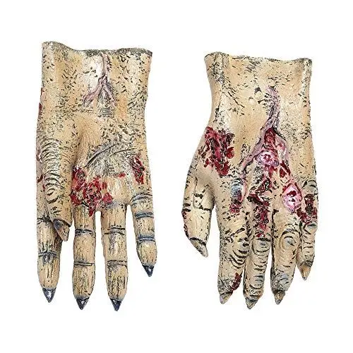 Produktbild: Widmann 96590 - Zombiehände, aus Latex, blutverschmierte Hand, Horror, Halloween, Mottoparty