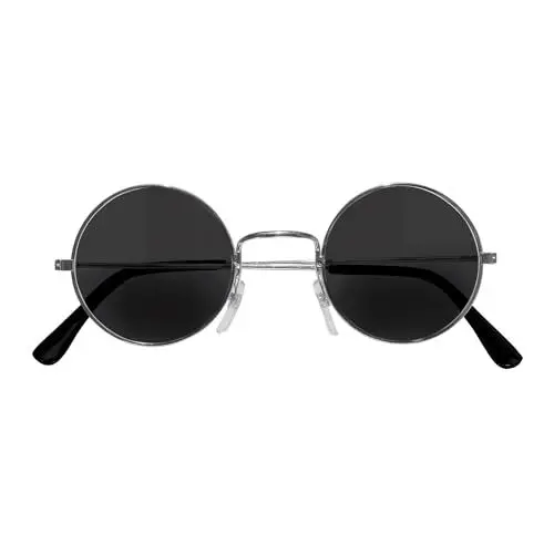 Produktbild: W WIDMANN MILANO Party Fashion - Brille 60er Jahre, mit farbigen Gläsern, Hippiebrille, Schlagerstar, Karneval