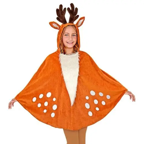 Produktbild: W WIDMANN MILANO Party Fashion - Kinderkostüm Reh, Poncho, Überwurf, Tierkostüm, Faschingskostüme, Karneval
