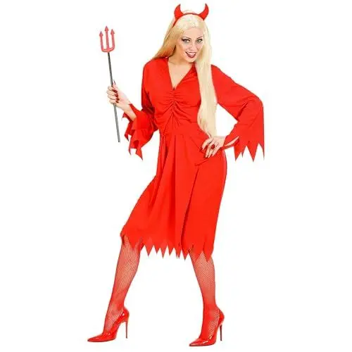 Produktbild: W WIDMANN MILANO Party Fashion - Kostüm Teufelin, Kleid, Gürtel, Hörner, Verkleidung für Halloween