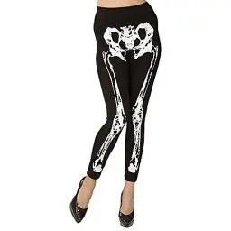 Produktbild: W WIDMANN MILANO Party Fashion - Leggings Skelett, 75 DEN, Strumpfhose, Hose für Halloween