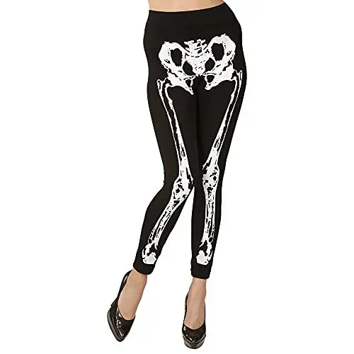 Produktbild: W WIDMANN MILANO Party Fashion - Leggings Skelett, 75 DEN, Strumpfhose, Hose für Halloween