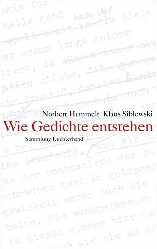Produktbild: Wie Gedichte entstehen