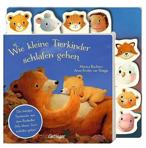 Produktbild: Wie kleine Tierkinder schlafen gehen: Gute-Nacht-Registerbuch mit den liebsten Tierkindern aus dem Bestseller 