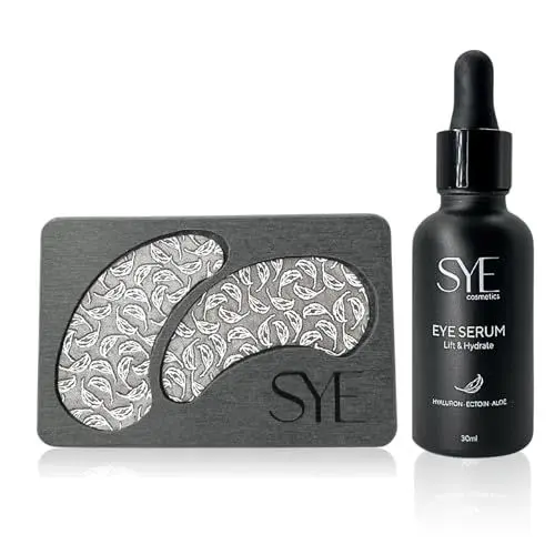 Produktbild: Bundle: Wiederverwendbare Augenpads | Augenpads + 30ml Hyaluron | Kein Silikon - 99% Silber | Augenpads gegen Augenringe | Nachhaltig Augenringe entfernen | Augenpads wiederverwendbar | Eye Patches