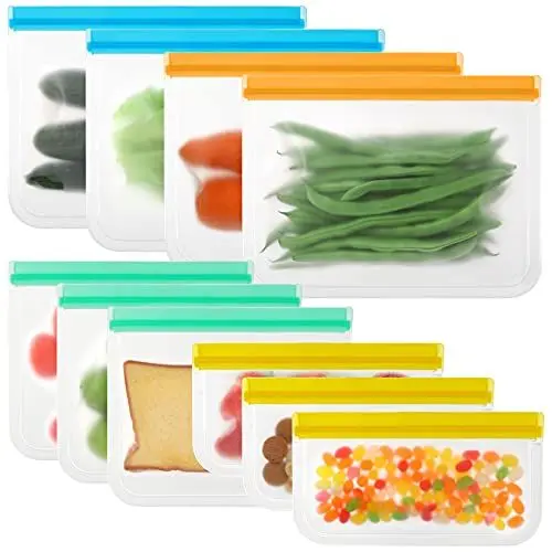 Produktbild: Wiederverwendbare Gefrierbeutel,Lebensmittelbeutel Wiederverwendbar,Aufbewahrungsbeutel für Lebensmittel,silikonbeutel zip,Snackbeutel Sandwichbeutel für Organisation zu Hause