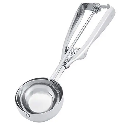 Produktbild: Eisportionierer, Keksschaufel zum Backen, Muffinschaufel aus Edelstahl, mit Auslöser. Baking Kitchen Collection Spring Measured Dough Cupcake Meatball Muffin Batters Dishwas (6CM)