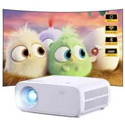 Produktbild: Wielio Beamer, Full HD 1080P Heimkino Beamer, Bluetooth und WiFi aktiviert, Eingebauter Sound, Kompatibel mit iOS/Android/Laptop/HDMI/USB/X-Box（grau）