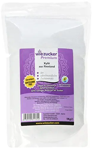 Produktbild: Wiezucker Premium Birkenzucker aus Finnland, Xylit Hergestellt aus Laubhölzern, 1er Pack (1 x 1 kg)
