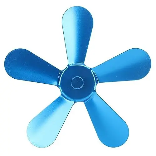 Produktbild: Wifehelper Ofenventilatorflügel, Ofenventilatorflügel, Zubehör aus Aluminiumlegierung, Flügel aus Aluminiumlegierungsmaterial, für Gartenkamin (Gold)