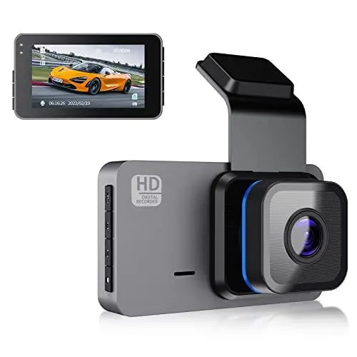 Produktbild: WiFi Dashcam Dual 1080P Front und Heckkamera FHD Autokamera,Einzelne Frontkamera 1296P, 2,7 Zoll LCD Bildschirm, Loop-Aufnahme, WDR, G-Sensor, Parkmodus