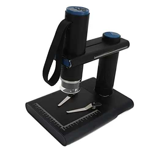 Produktbild: WiFi Digital Mikroskop, 50 1000X Vergrößerung HD 2MP USB Mikroskop Kamera mit Manuellem Fokus, 8 LED Leuchten, für Textil Inspektion, Schmuck Inspektion (Black)