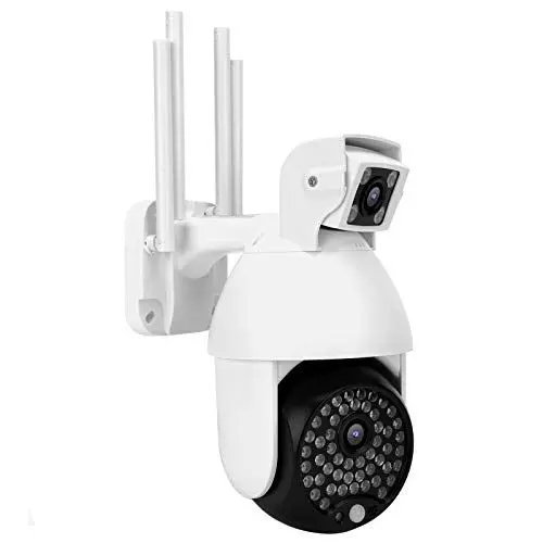 Produktbild: WiFi-Kamera, Videoüberwachungskamera, Zubehör für Intelligente Überwachungskameras, 1080P WiFi PTZ-Kamera 54 Lichter Doppelobjektiv, Outdoor-Überwachungssystem (EU-Stecker)