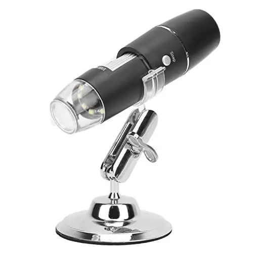 Produktbild: WiFi-Mikroskop, Tragbare Tragbare 0X 1000X USB-Digitalmikroskope mit Verstellbarem Ständer und 8 LED-Leuchten, Passend für Android 5.0 IOS 8.0 und Höher Smartphone Tablet PC