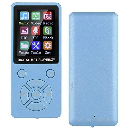 Produktbild: WiFi-MP3-Player mit Bluetooth, 32-GB-MP3-Player, Tragbarer HiFi-Sound-Walkman-Digitalmusik-Player, Unterstützt Musik, Radio, Video, E-Book, Integrierte Stoppuhrfunktion(Blau)