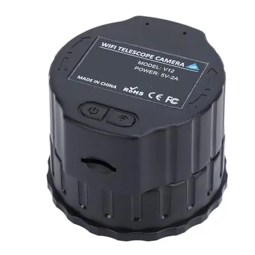 Produktbild: WiFi-Teleskop-Okularkamera, 4 MP Elektronische Okularkamera, 2K-Videoaufzeichnung, Teleskop-Zubehör für Optische 30-mm-50-mm-Teleskope und Mikroskope (Black)
