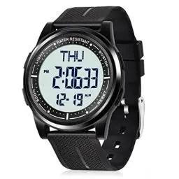 Produktbild: WIFORT Digital Herren Damen Uhren, 5 ATM Wasserdicht Sport Armbanduhr mit Wecker Stoppuhr Countdown Duale Zeitzone, Ultradünn Weitwinkel Großes Zifferblatt Digitaluhr