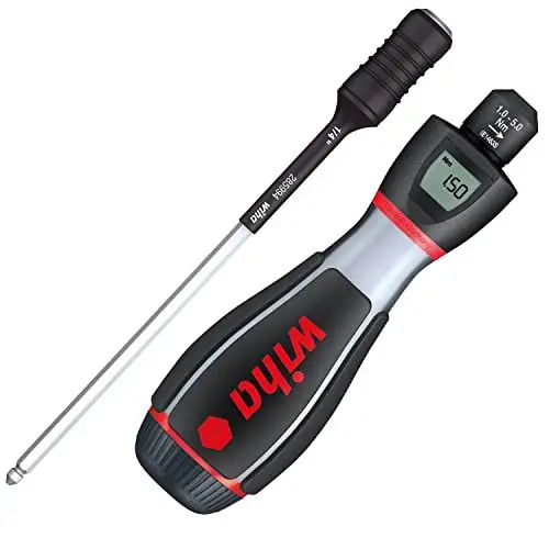 Produktbild: Wiha Drehmoment-Schraubendreher iTorque® (36888), 2 tlg., Schraubenzieher mit Drehmomentwert von 1,0-5,0 Nm, einstellbarer Drehmoment mit digitalem Display, Außensechskant