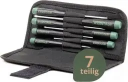 Produktbild: Wiha Essential Feinmechaniker Schraubendreher Set 7-tlg. + Tasche | Feinmechaniker Werkzeug Set | Uhrmacher Werkzeug, Modellbau, Brillen Reparaturset