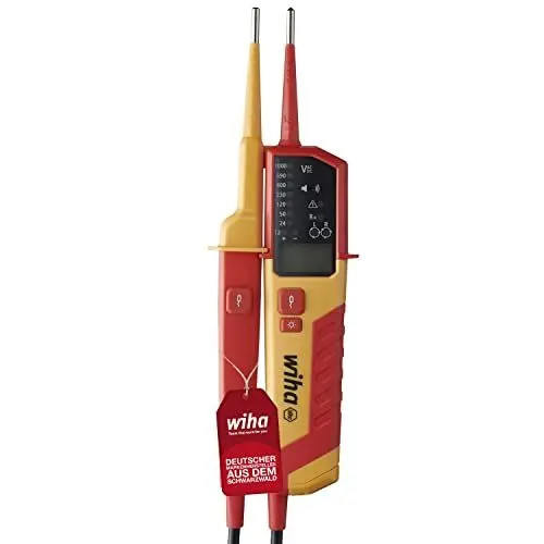 Produktbild: Wiha Spannungs- und Durchgangsprüfer 0,5 - 1.000 V AC, CAT IV inkl. 2x AAA-Batterien I Photovoltaik-tauglich I LED-Anzeige (45217)