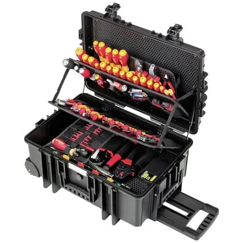 Produktbild: Wiha Werkzeug Set Elektriker Competence XXL II I Elektriker Werkzeugkoffer 112-teilig I VDE isolierte Werkzeuge I robuster Trolleykoffer I ideal für den Profi-Einsatz (42069)