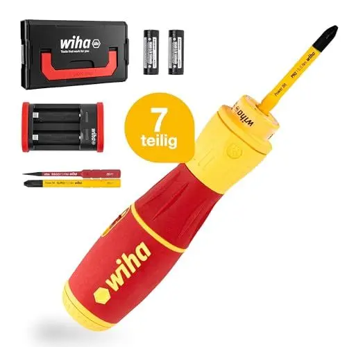 Produktbild: Wiha elektrischer Schraubendreher speedE® II electric (44318) 7-tlg (slimBits, Batterien, USB-Ladekabel, L-Boxx Mini)|Drehmoment 0,4nm + 1nm LED-Licht