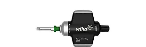 Produktbild: Wiha präziser Drehmoment-Schraubendreher mit Schlüsselgriff TorqueFix® Key fest voreingestellte Drehmomentbegrenzung (38617) 0,6 Nm, 4 mm für kontrolliertes Verschrauben in festem Anwendungsbereich, hörbares Klicksignal beim Erreichen des Drehmomentwerts