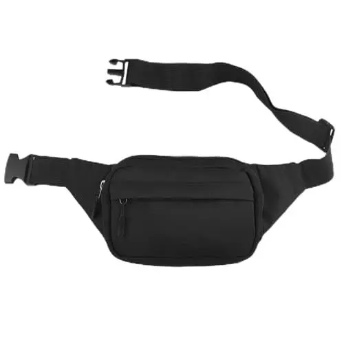 Produktbild: wiipara Mode Bauchtasche für Damen Herren, Gürteltasche, Outdoor Groß Hüfttasche mit Reißverschluss und Verstellbarem Gurt, Handytasche Laufgürtel für Festival, Sport, Camping, Travel