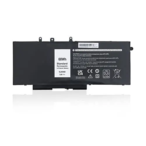 Produktbild: Wikinu 68Wh GJKNX Akku für Dell Latitude 5480 5580 5280 5288 5590 5488 5490 5491 5495 5591 E5480 E5580 E5490 E5590 Precision 15 3520 3530 Serie GD1JP DY9NT 5YHR4 451-BBZG 7.6V 8500mAh