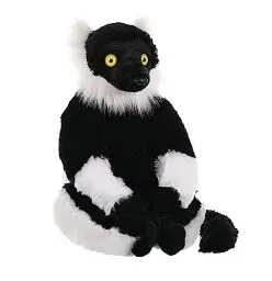 Produktbild: Wild Republic 11475 12230 Nero-Bianco, coccolone Peluche, Regali per Bambini Plüsch Schwarz Weiß Lemur, Cuddlekins Kuscheltier, Plüschtier, 30 cm