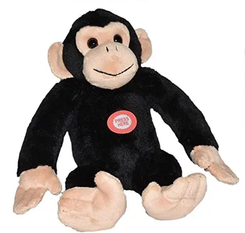Produktbild: Wild Republic Wild Calls Schimpanse, Elektronisches Kuscheltier, Spielzeug für kleine Kinder, Stofftier mit Funktion, Mädchen-Geschenke, Authentische Tiergeräusche für Kinder, 20 cm