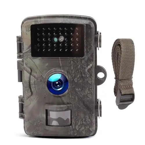 Produktbild: Wildkamera, 1080P 16MP Wildlife Camera Farbbildschirm, Bewegungserkennung, Nachtsicht, Wasserdicht, Zur Tierbeobachtung