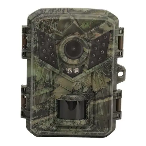 Produktbild: Wildkamera, 1080P 16 MP Wildkamera mit PIR-Sensor, Bewegungserkennung, Infrarot-Nacht, Robuste, wasserdichte IP66-Jagdkamera mit 2-Zoll-Farbbildschirm, Zur Wildtierüberwachung
