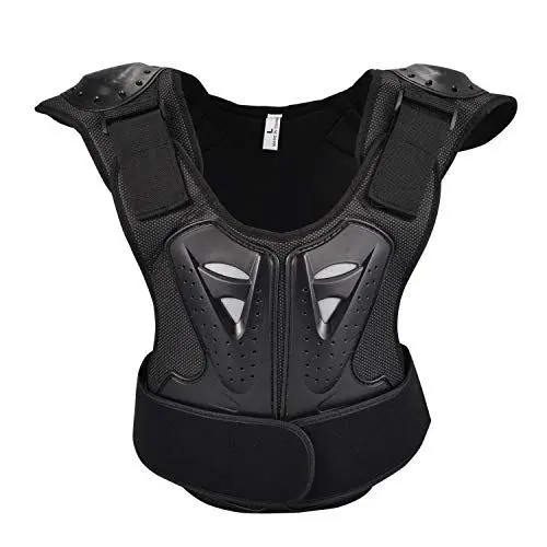 Produktbild: WILDKEN Kinder Motorrad Weste Brustpanzer Racing Guard mit Rückenprotektoren für Riding Skating Roller Skifahren Snowboard (Schwarz, S)