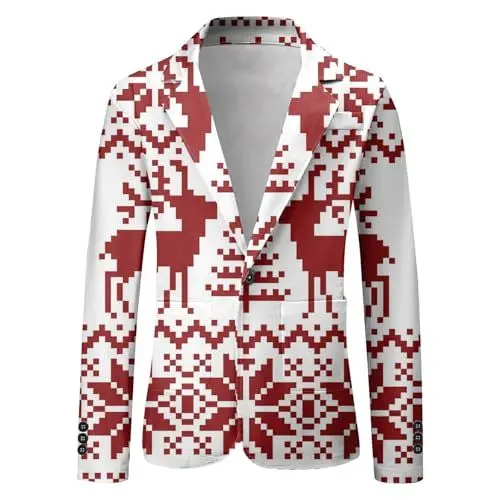 Produktbild: Wildlederjacke Herren Kostüme & Blazer für Herren Longblazer Herren Kurzjacke Herren Weihnachten Wildleder Jacke für Herren Longblazer Herren Elegant Casual Business Outfit Weiß 4Xl