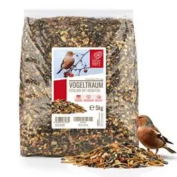 Produktbild: Wildtier Herz Vogeltraum Vitalmix Brutzeitfutter, Mit Insekten & Extra Protein, Artenschutz, Naturschutz Ideal für Eltern, Brut & Jungvögel - 5 kg - 38x28x10 cm