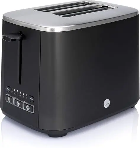 Produktbild: Wilfa CLASSIC Toaster - aus Edelstahl, verstellbare Hitzeeinstellungen mit Auftau-, Wiederaufheiz- und Abbrechfunktion, schwarz